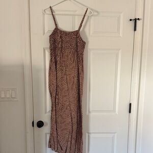 a new day Geometric Brown Maxi Dress